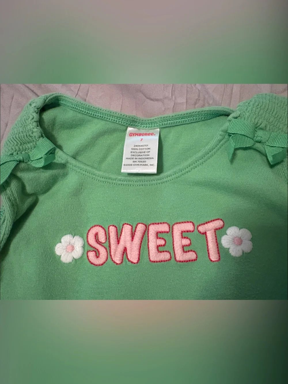 Gymboree Girls Tank Tops - Green, Mint & Cream Strawberry and Ice Cream Prints